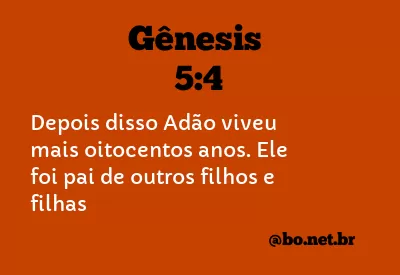 Gênesis 5:4 NTLH
