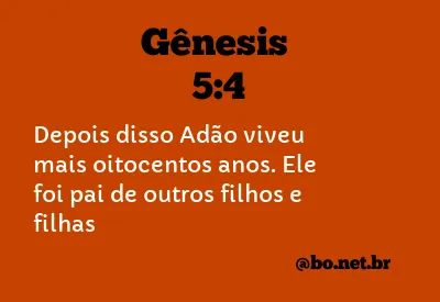 Gênesis 5:4 NTLH