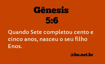 Gênesis 5:6 NTLH