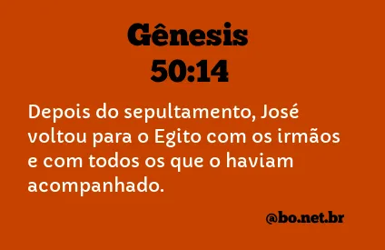 Gênesis 50:14 NTLH