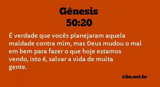 Gênesis 50:20 NTLH