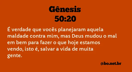 Gênesis 50:20 NTLH