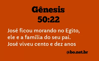 Gênesis 50:22 NTLH