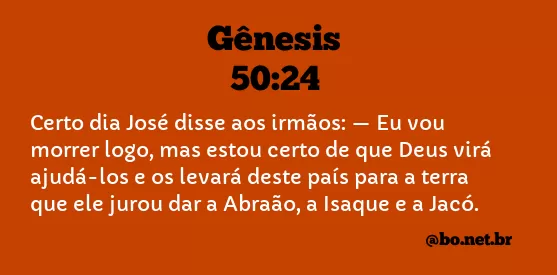 Gênesis 50:24 NTLH