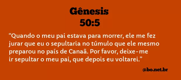 Gênesis 50:5 NTLH