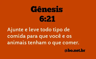 Gênesis 6:21 NTLH