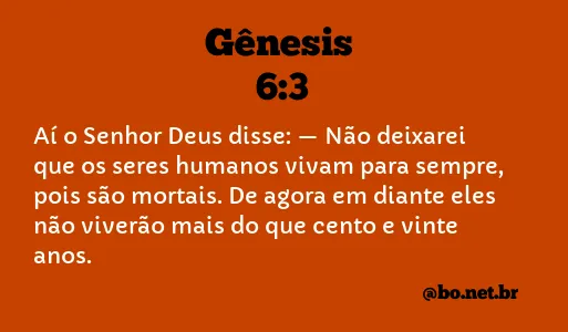 Gênesis 6:3 NTLH