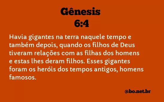 Gênesis 6:4 NTLH