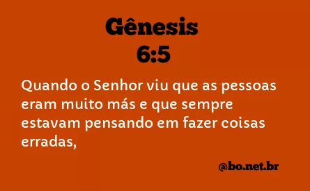 Gênesis 6:5 NTLH