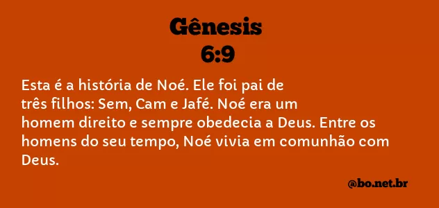 Gênesis 6:9 NTLH