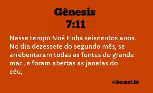 Gênesis 7:11 NTLH