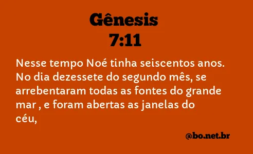 Gênesis 7:11 NTLH