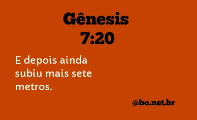 Gênesis 7:20 NTLH