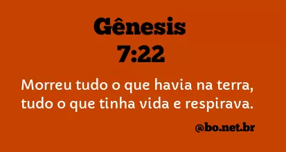 Gênesis 7:22 NTLH