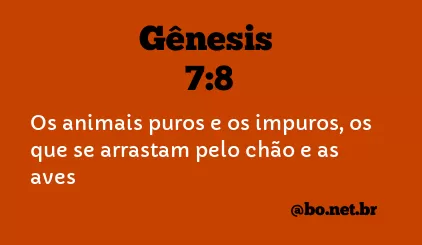 Gênesis 7:8 NTLH