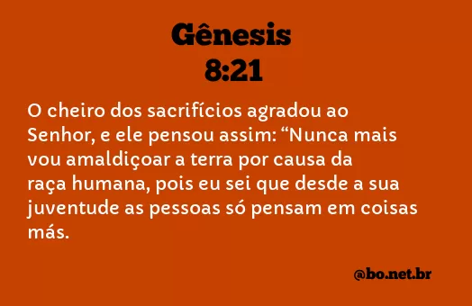 Gênesis 8:21 NTLH