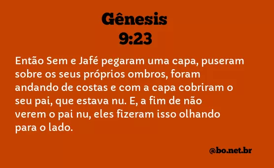 Gênesis 9:23 NTLH