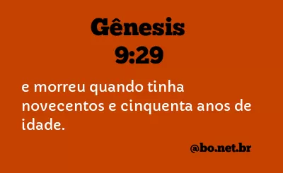 Gênesis 9:29 NTLH