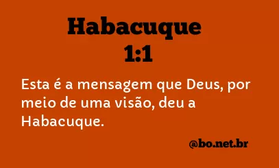 Habacuque 1:1 NTLH