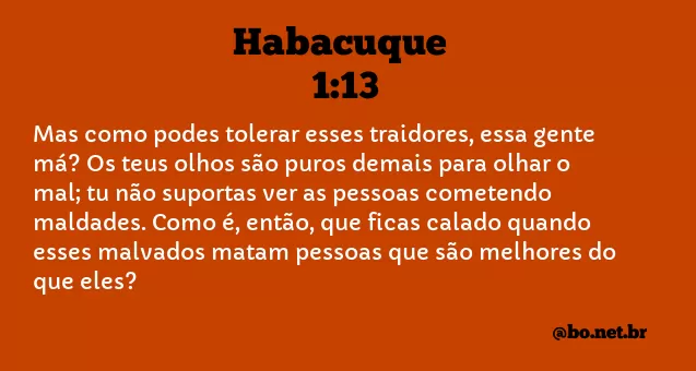 Habacuque 1:13 NTLH