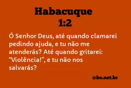 Habacuque 1:2 NTLH