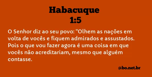 Habacuque 1:5 NTLH