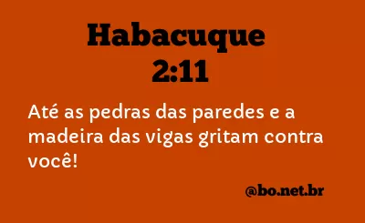 Habacuque 2:11 NTLH