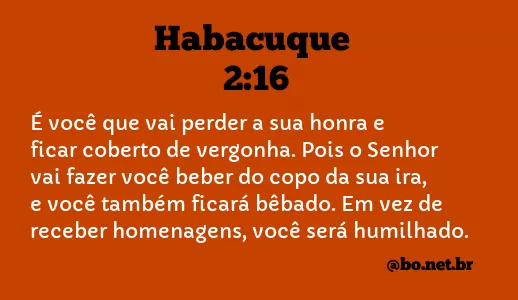 Habacuque 2:16 NTLH