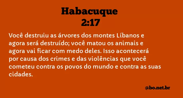 Habacuque 2:17 NTLH