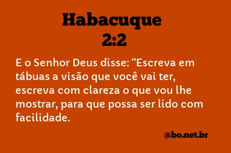 Habacuque 2:2 NTLH