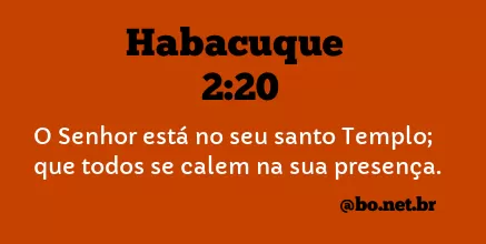 Habacuque 2:20 NTLH