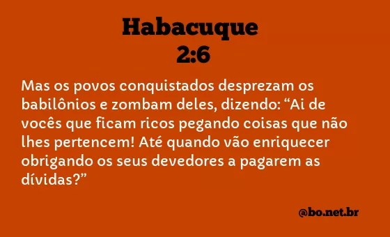 Habacuque 2:6 NTLH