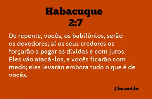 Habacuque 2:7 NTLH
