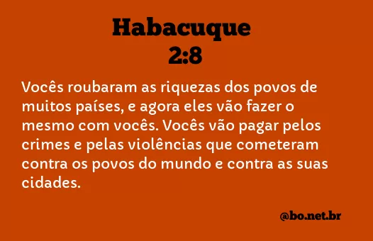Habacuque 2:8 NTLH
