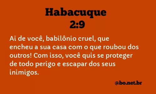 Habacuque 2:9 NTLH