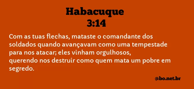 Habacuque 3:14 NTLH