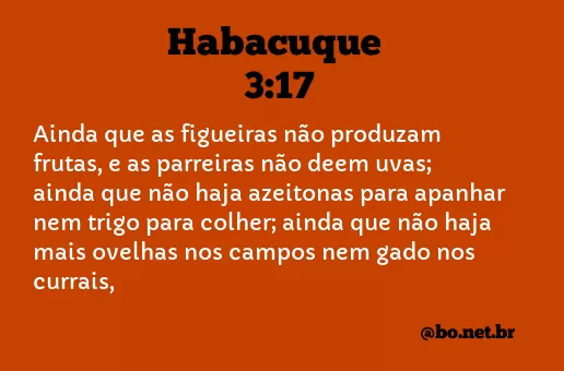 Habacuque 3:17 NTLH