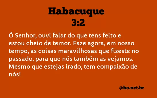 Habacuque 3:2 NTLH