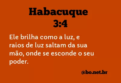 Habacuque 3:4 NTLH