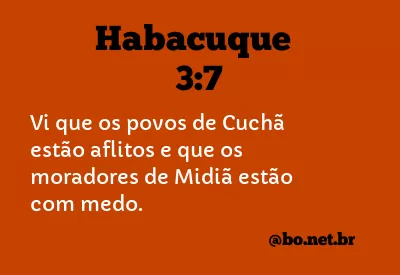 Habacuque 3:7 NTLH