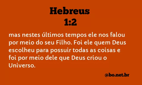 Hebreus 1:2 NTLH