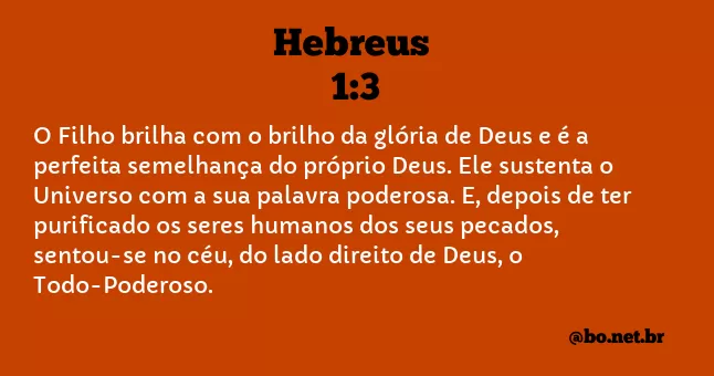 Hebreus 1:3 NTLH