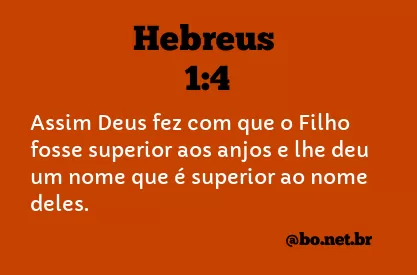 Hebreus 1:4 NTLH