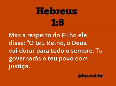 Hebreus 1:8 NTLH