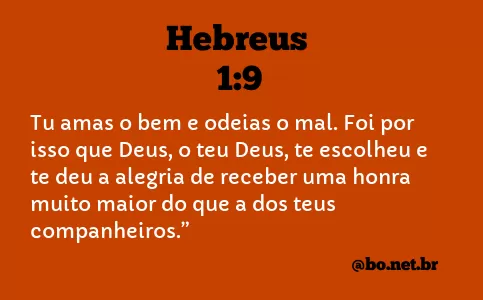 Hebreus 1:9 NTLH