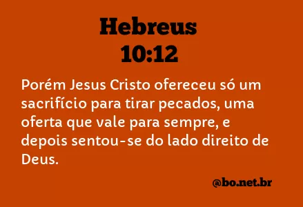 Hebreus 10:12 NTLH