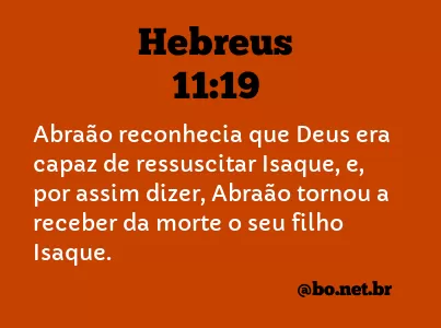 Hebreus 11:19 NTLH
