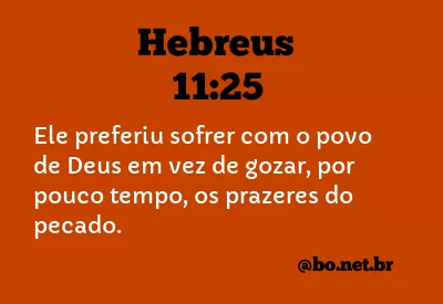 Hebreus 11:25 NTLH