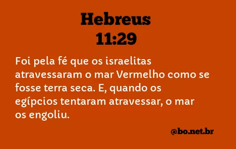 Hebreus 11:29 NTLH