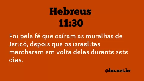 Hebreus 11:30 NTLH
